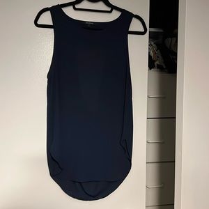 Scoop Navy Poly sleeveless open back M top in perfect condition